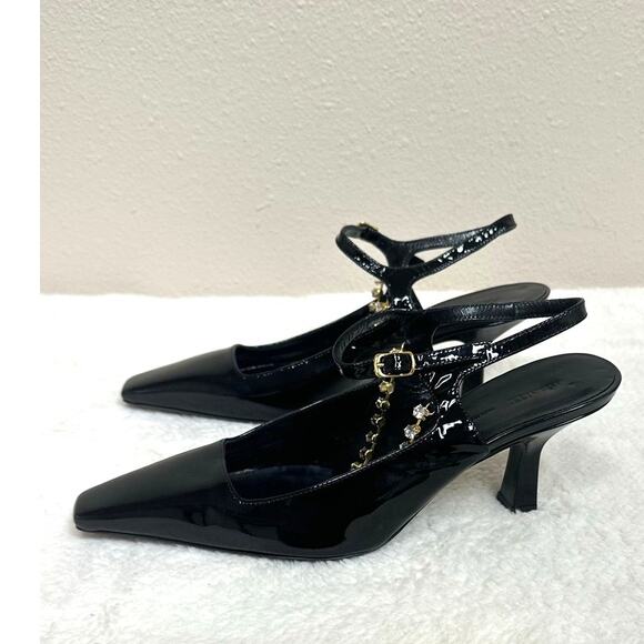 KHAITE Sidney Crystal Chain Pump- 24-karat gold-plated crystal chain - Picture 6 of 7